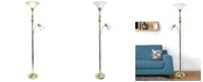 All The Rages Elegant Designs 2 Light Mother Daughter Floor Lamp with White Marble Glass